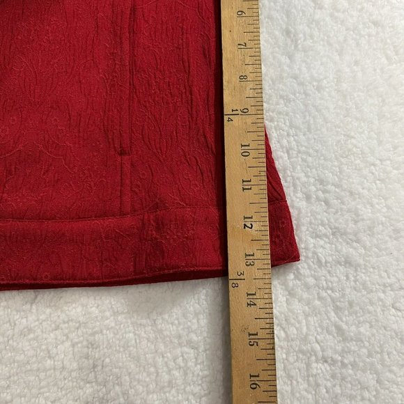 Chico's Women's 0 Small Red Jacket Light Weight Crinkle Fabric Packable - Picture 9 of 10